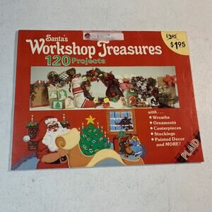 vintage craft book Santas Workshop Treasures 120 Projects Plaid 1988